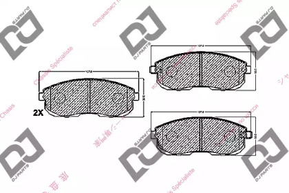 Комплект тормозных колодок DJ PARTS BP1475